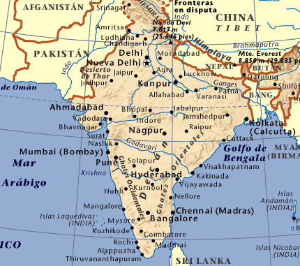 Mapa de India